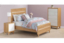 QUEEN TROVATO (AUSSIE MADE) BED - TASSIE OAK COMBINATION - ASSORTED COLOURS