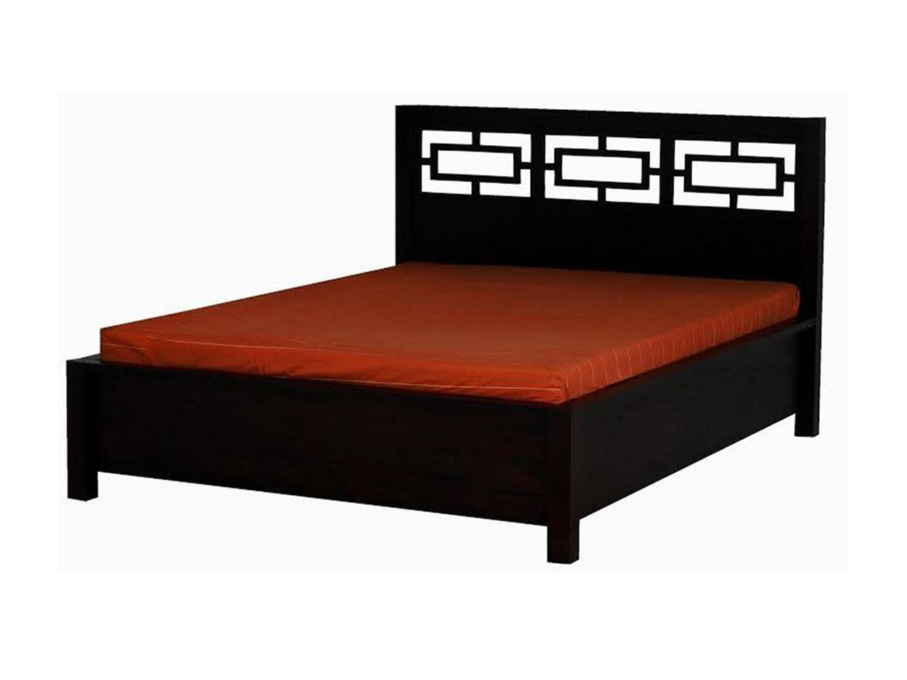 QUEEN ORIENTAL BED (BS 000 ORI) - MAHOGANY OR CHOCOLATE