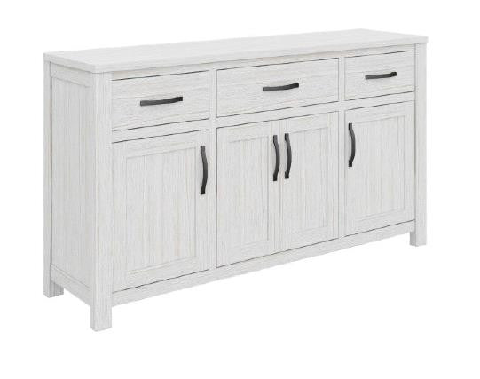 MILDRED SIDEBOARD BUFFET WITH 4 DOORS / 3 DRAWERS (6-12-15-9-14-1) - 875(H) x 1580(W)- WHITE WASH