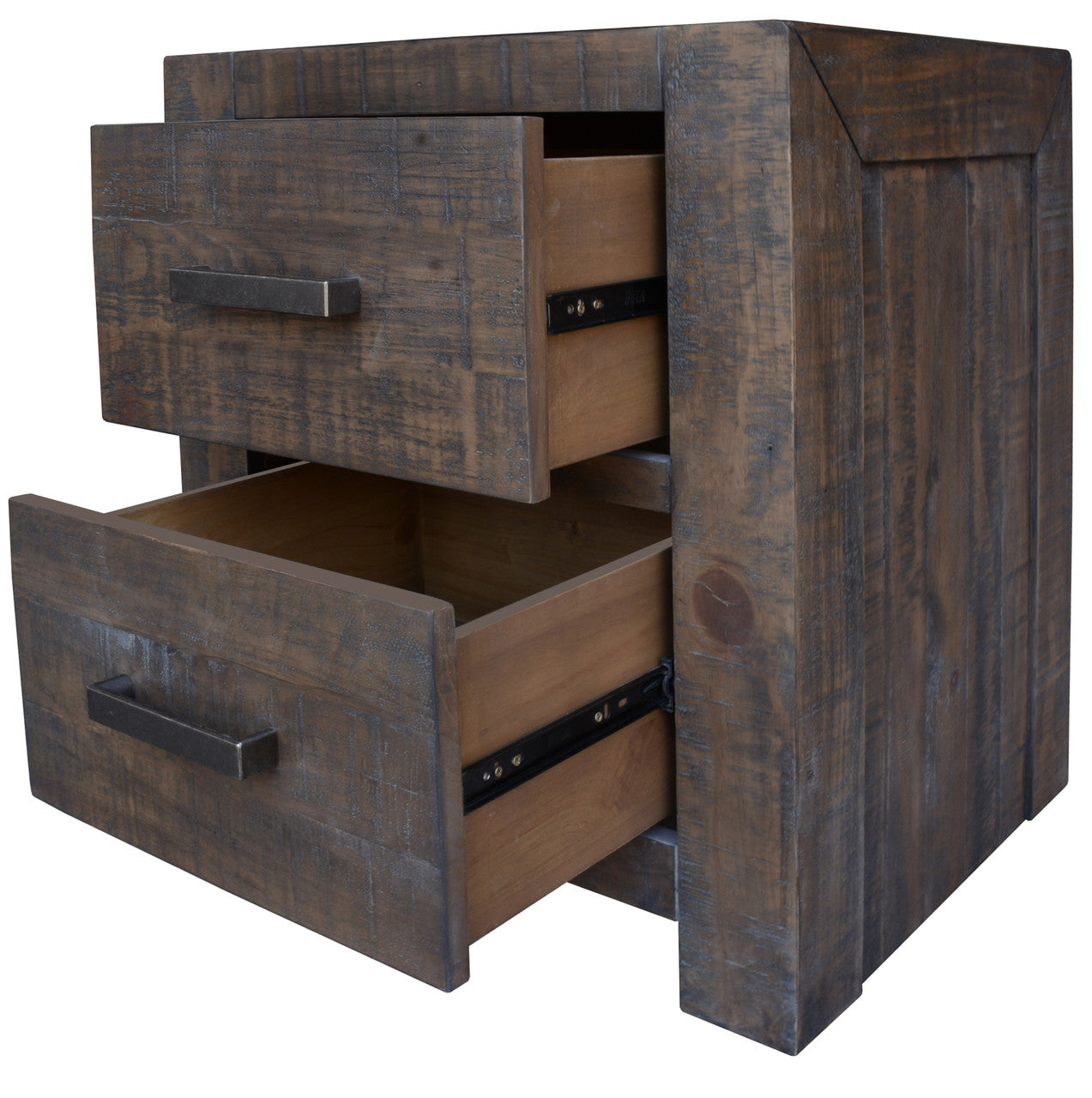 Munich King 5 Piece (DRESSER) Bedroom Suite With Under Bed Storage - Grey Stone