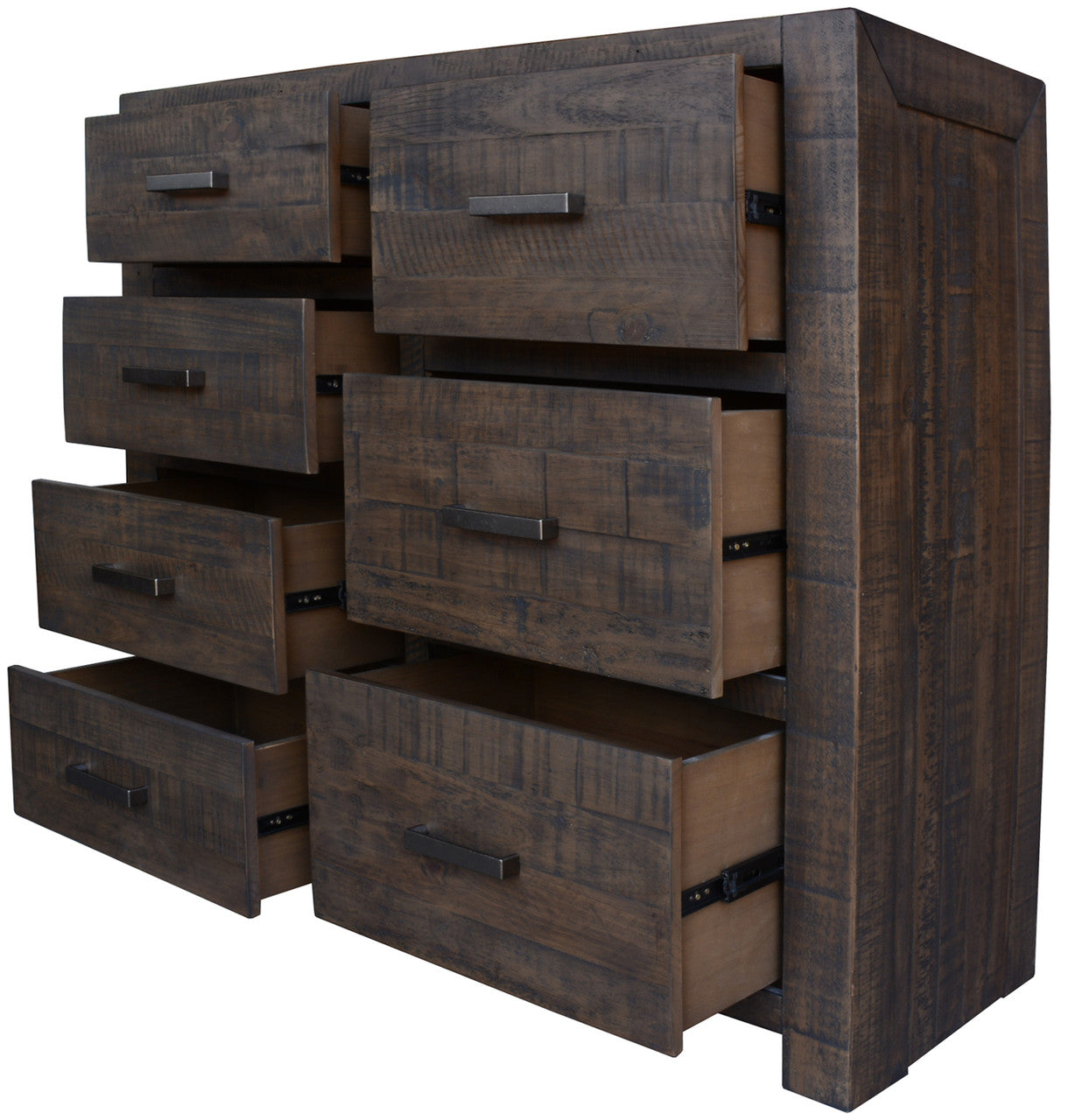 MUNICH KING 4 PIECE (TALLBOY) BEDROOM SUITE WITH UNDER BED STORAGE - GREY STONE