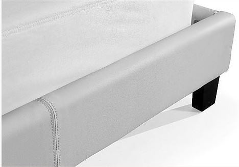 KING SOPHIE (ING-KBFB) LEATHERETTE BED FRAME - WHITE