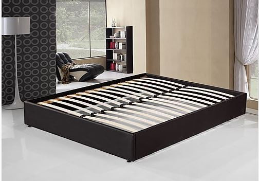 DOUBLE (ING-BE-DOUBLE-BLK) LEATHERETTE ENSEMBLE BED FRAME - BLACK