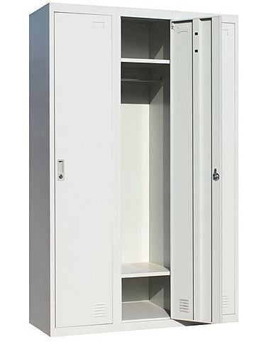 SANTEX (LLIE05) 3 x DOOR SIDE BY SIDE OFFICE/GYM/ SHED/STORAGE /LOCKER - 1140(W) - GREY OR BLACK