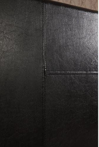 DOUBLE (ING-DBFB-BLACK) LEATHERETTE BED FRAME - BLACK