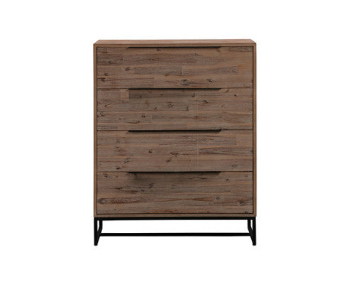 GAILE KING 4 PIECE (TALLBOY) BEDROOM SUITE - LIGHT OAK