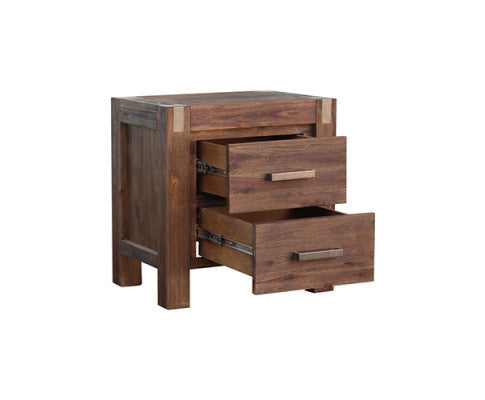 NOWRA KING 3 PIECE (BEDSIDE) BEDROOM SUITE - CHOCOLATE