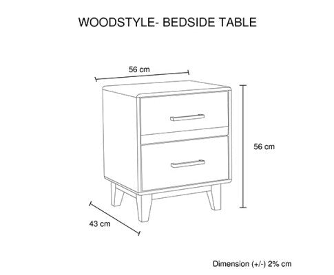 WOODVINCE SCANDINAVIAN DOUBLE OR QUEEN 5 PIECE (DRESSER) BEDROOM SUITE - ANTIQUE LIGHT BROWN