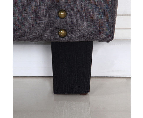 JEELOU QUEEN FABRIC HEADBOARD - CHARCOAL