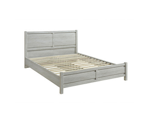 QUEEN ALVARRO BED FRAME - WHITE ASH