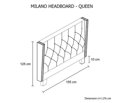 HARPER QUEEN FABRIC HEADBOARD - CHARCOAL