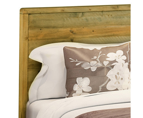 KING WOODVINCE SOLID WOOD BED FRAME- ANTIQUE LIGHT BROWN