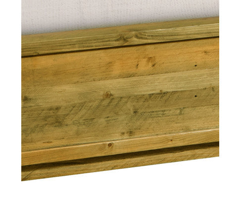 KING WOODVINCE SOLID WOOD BED FRAME- ANTIQUE LIGHT BROWN
