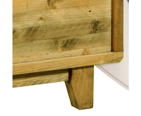 KING WOODVINCE SOLID WOOD BED FRAME- ANTIQUE LIGHT BROWN