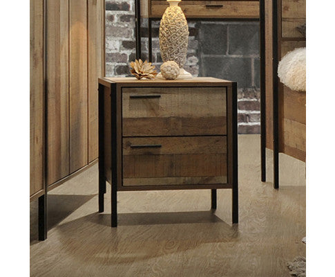 DYNIE 2 DRAWER BEDSIDE TABLE - AS PICTURED