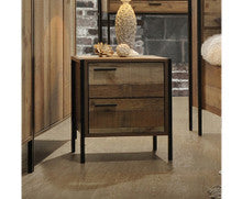 DYNIE 2 DRAWER BEDSIDE TABLE - AS PICTURED