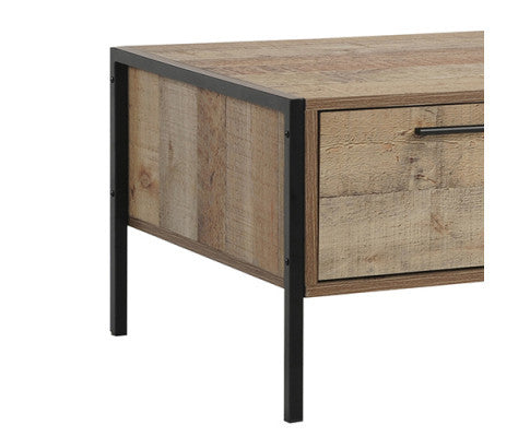DYNIE 1 SHELF/ 2 DRAWER COFFEE TABLE - OAK