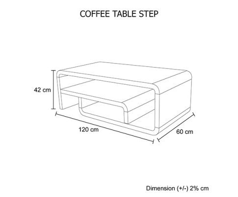 LUCIDA COFFEE TABLE - HIGH GLOSS WHITE