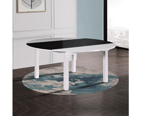 KELBY ROUND DINING TABLE - BLACK & WHITE
