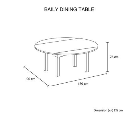 KELBY ROUND DINING TABLE - BLACK & WHITE