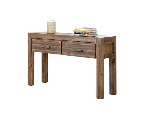 NOWRA HALL TABLE WITH 2 DRAWERS - CHOCOLATE
