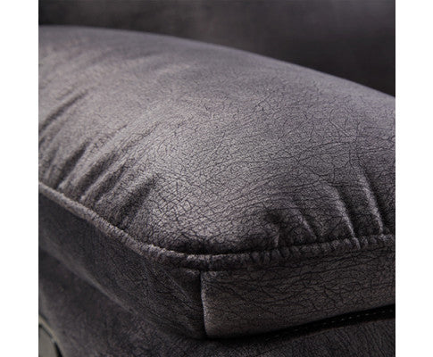 SAIGE 5 SEATER FABRIC CORNER RECLINER SOFA - VELVET GREY