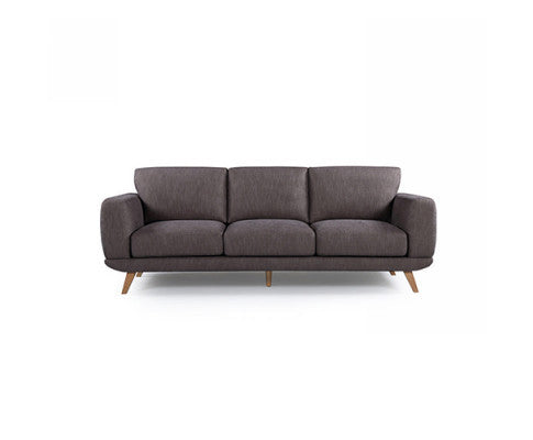 ALASKA 3 + 2 SEATER FABRIC SOFA LOUNGE SET - BROWN