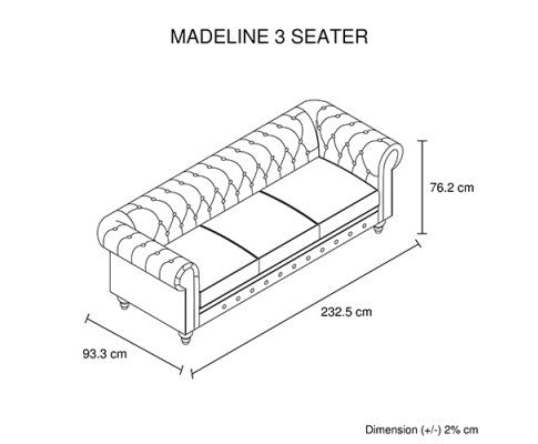 SHILOAH 3 + 2 S+ 1 SEATER PU LEATHER SOFA LOUNGE SET - BROWN