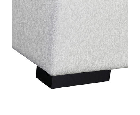 ELOWEN BONDED LEATHER U-SHAPED SOFA WITH RIGHT CHAISE LOUNGE SUITE - WHITE