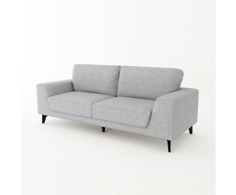 HOLPER 3 SEATER LINEN FABRIC SOFA - BLACK