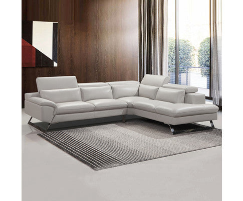 MARLOWE LEATHERETTE CORNER SOFA LOUNGE CHAISE LOUNGE SUITE - WHITE