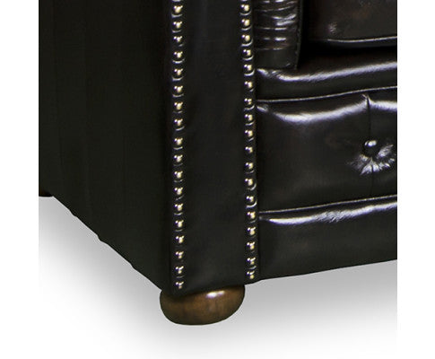 ALONDRA 2 SEATER GENUINE LEATHER SOFA - BROWN