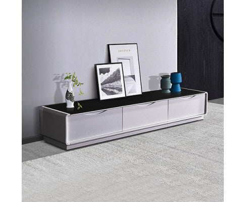 NIGELIA TV CABINET ENTERTAINMENT UNIT - BLACK & WHITE