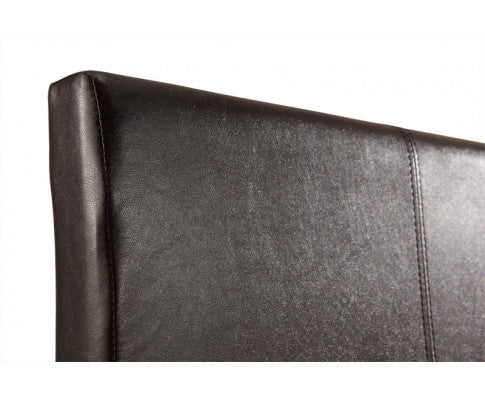 QUEEN MORRILTON LEATHERETTE BED FRAME - BROWN
