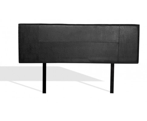 KING ALKAID LEATHERETTE BEDHEAD - BLACK