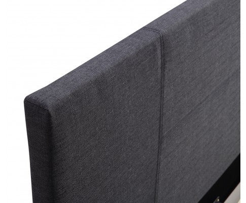 DOUBLE ALADFAR FABRIC BED - GREY