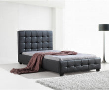 KING SINGLE MIKYLINE LEATHER BED - WHITE