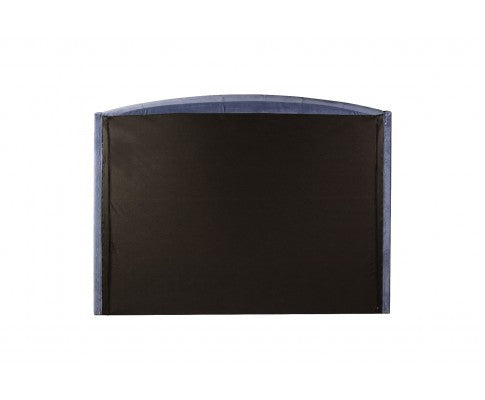QUEEN WILMER FABRIC UPHOLSTERED BED FRAME WITH 2 STORAGE FOOTEND DRAWERS - NAVY BLUE