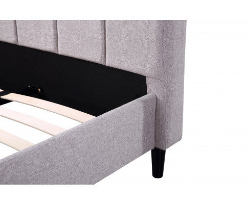 KING SYNDRA FABRIC BED FRAME - BEIGE