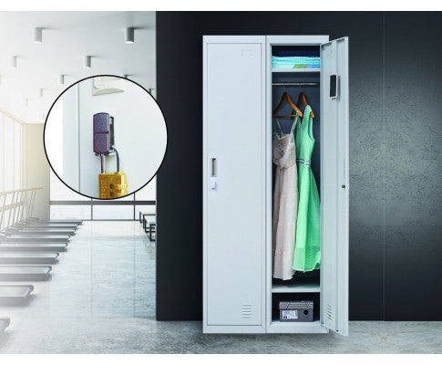 KENZIE PADLOCK - OPERATED ONE-DOOR OFFICE - GYM - STORAGE - SHED - LOCKER - GREY