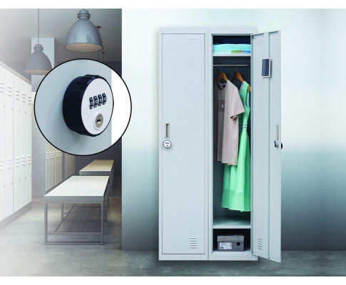 KENZIE ONE-DOOR OFFICE - GYM - STORAGE - SHED - LOCKER WITH 4-DIGIT COMBINATION - GREY