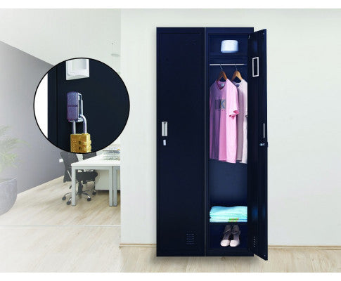 KENZIE PADLOCK - OPERATED ONE-DOOR OFFICE - GYM - STORAGE - SHED - LOCKER - BLACK