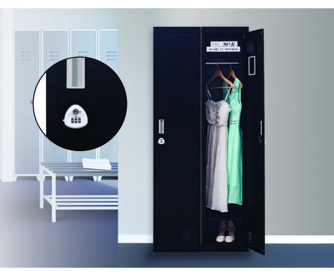 KENZIE ONE-DOOR OFFICE - GYM - STORAGE - SHED - LOCKER WITH 3-DIGIT COMBINATION - BLACK