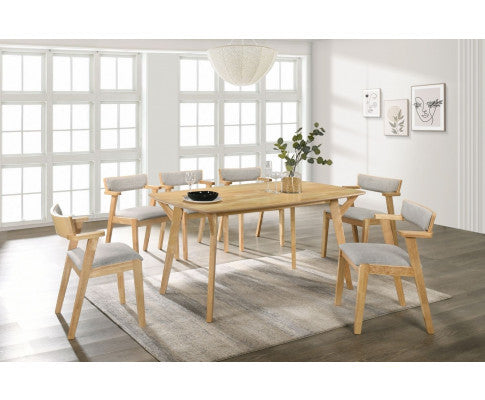 PRELMO DINING CHAIR WITH ARMREST - NATURAL LIGHT OAK