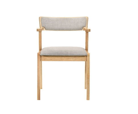 PRELMO DINING CHAIR WITH ARMREST - NATURAL LIGHT OAK