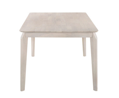 AURELIE SOLID RUBBERWOOD DINING TABLE - 1500(W) x 900(D) - WHITE WASHED