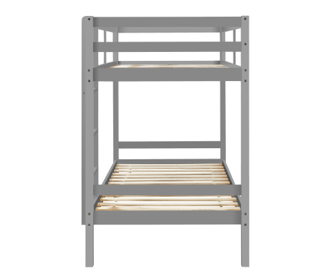 SINGLE OVER SINGLE 2 RAIL BUNK BED - GREY