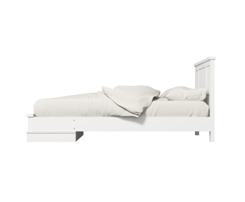 QUEEN PERNILLE BED FRAME WITH STORAGE DRAWERS - WHITE