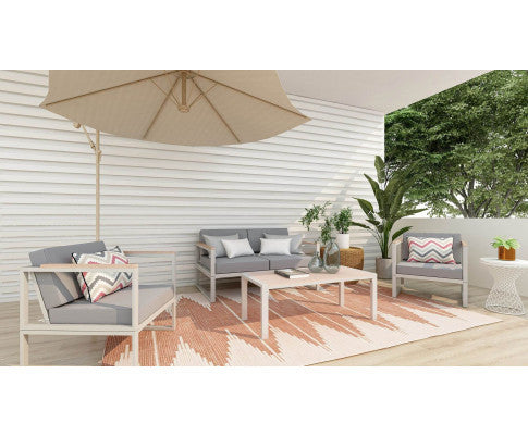 DANWICK OUTDOOR COFFEE TABLE - WHITE