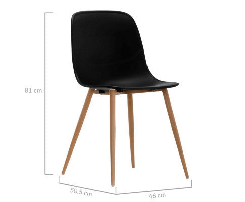 AIKEN (SET OF 2) DINING CHAIR - BLACK